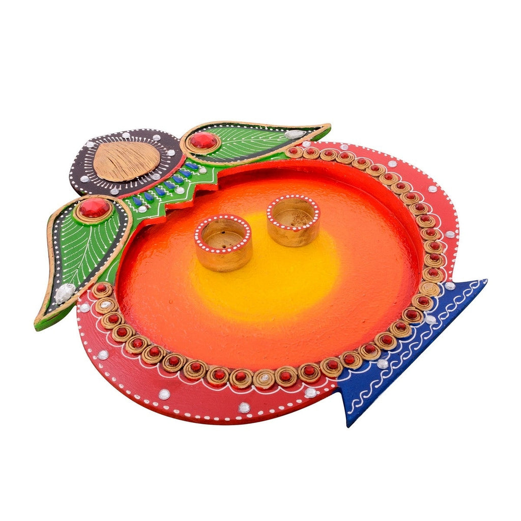 Papier-Mache Elegant Multiutility Pooja Thali Kafalo