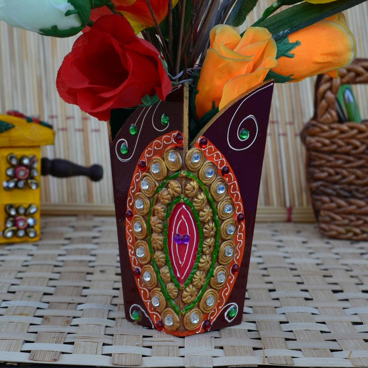Papier-Mache Flower Vase Kafalo