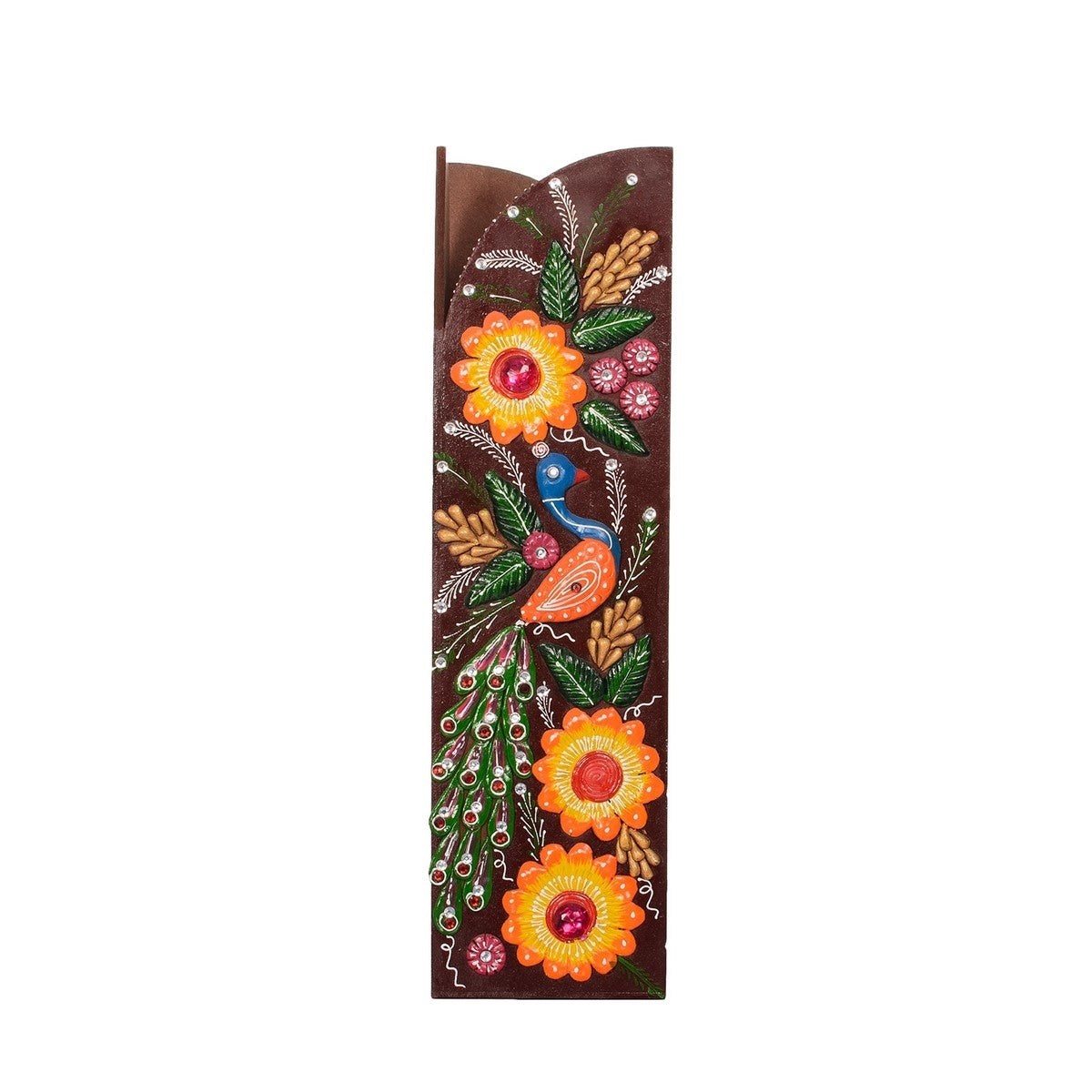 Splendid Papier-Mache Wooden Floral Vase Kafalo