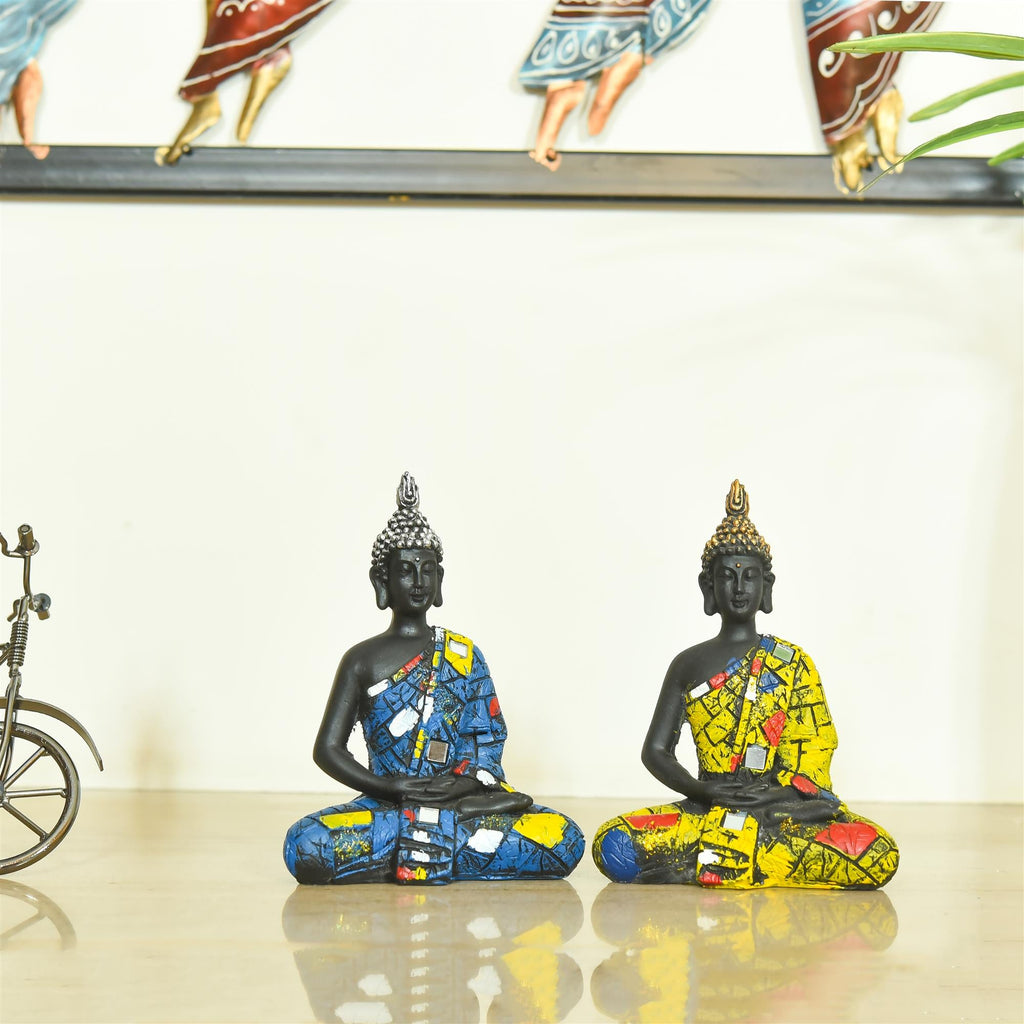 Polyresin Buddha Meditation Statue Set Vedansh Craft