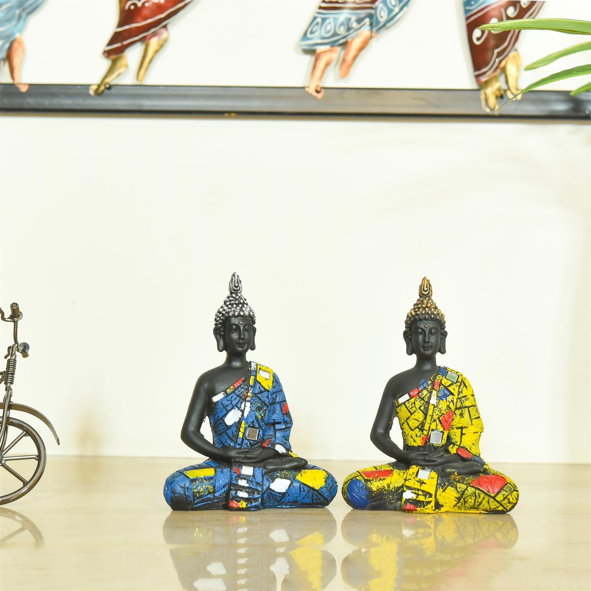 Polyresin Buddha Meditation Statue Set Vedansh Craft