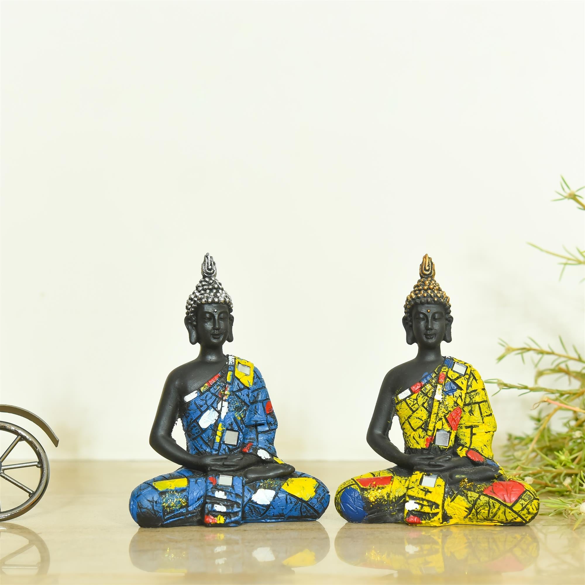 Polyresin Buddha Meditation Statue Set Vedansh Craft
