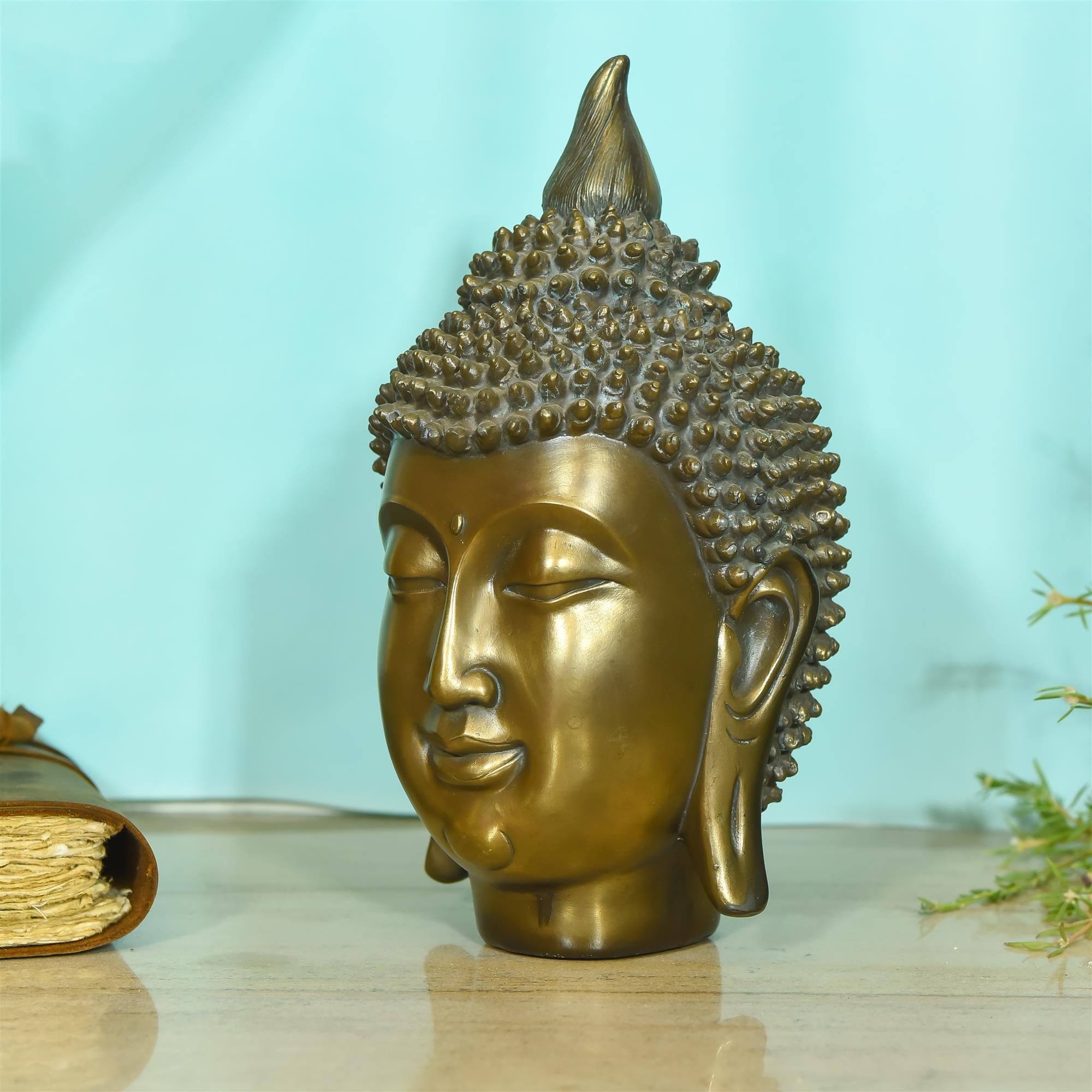 Buddha Polyresin Head Statue (10.5 Inch) Vedansh Craft