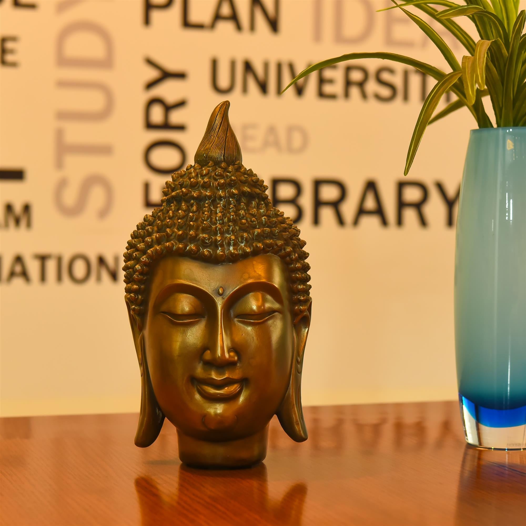 Buddha Polyresin Head Statue (10.5 Inch) Vedansh Craft