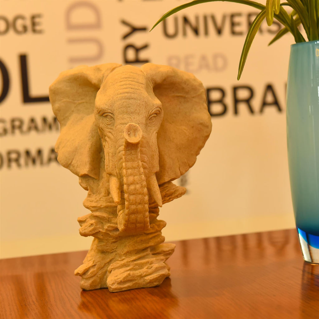 Ceramic Elephant Head Statue (10 Inch) Vedansh Craft