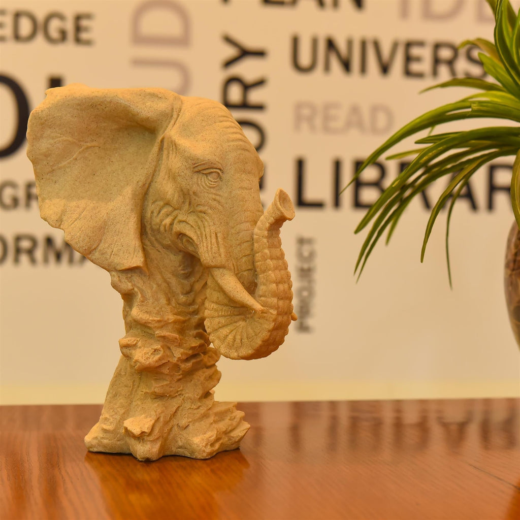 Ceramic Elephant Head Statue (10 Inch) Vedansh Craft