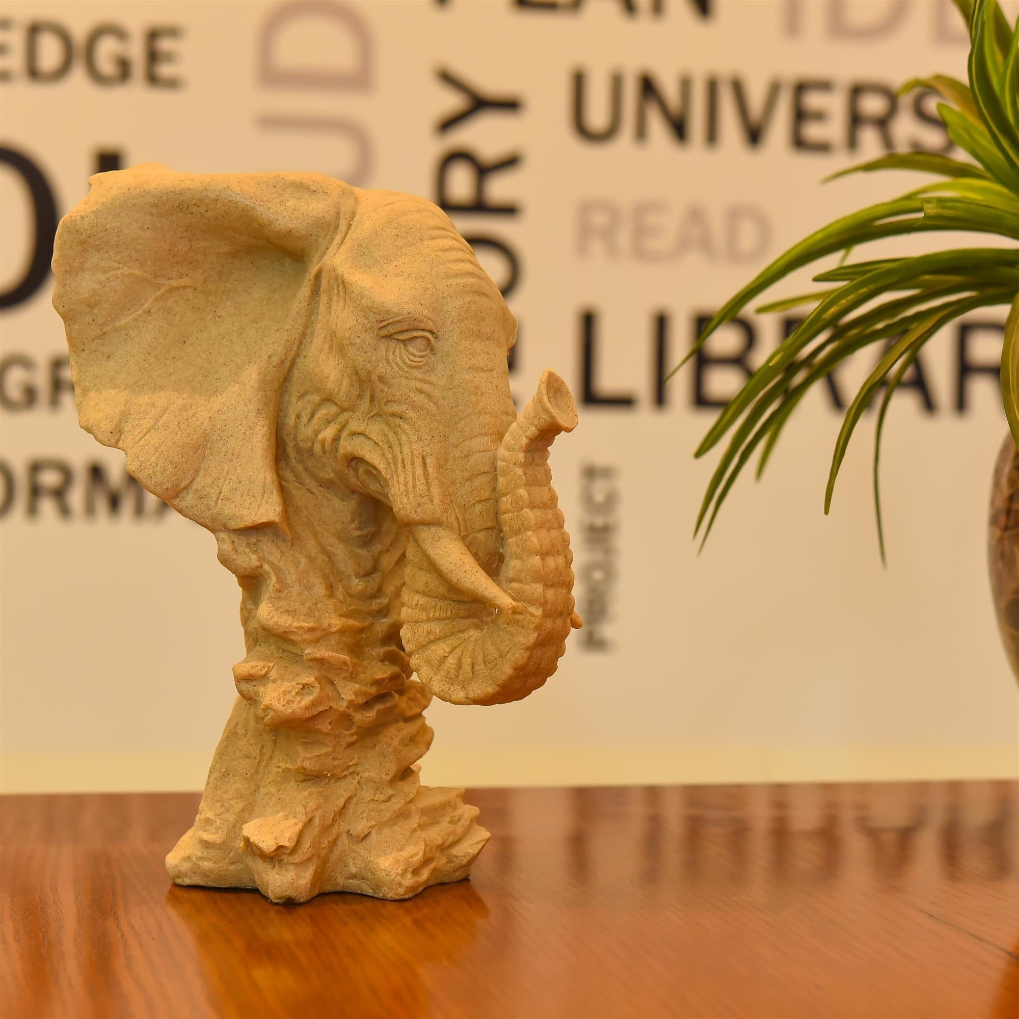 Ceramic Elephant Head Statue (10 Inch) Vedansh Craft