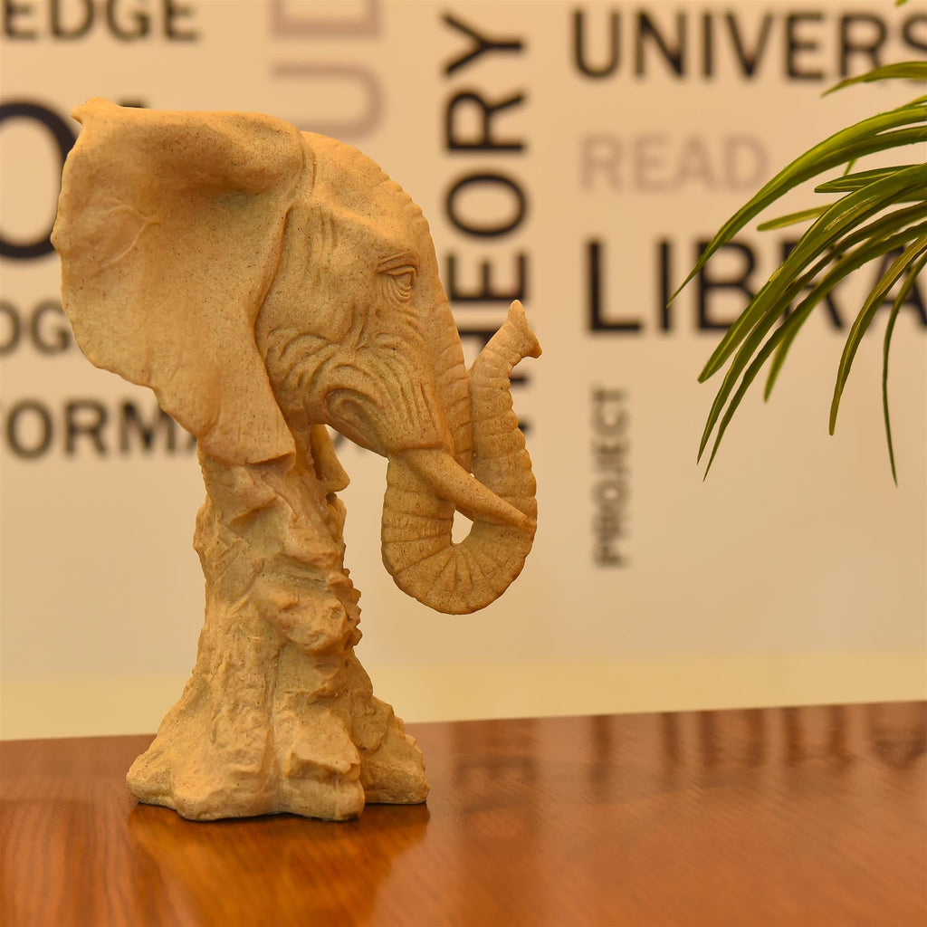 Ceramic Elephant Head Statue (10 Inch) Vedansh Craft