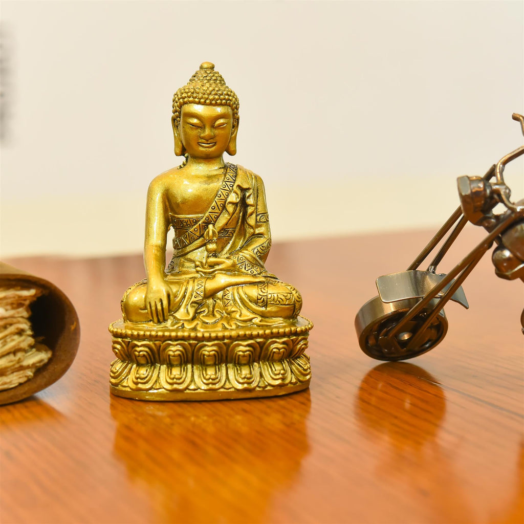 Polyresin Sitting Buddha Meditation Idol (4.5 Inch) Vedansh Craft