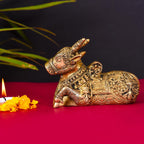 Brass Sitting Nandi Idol Vedansh Craft