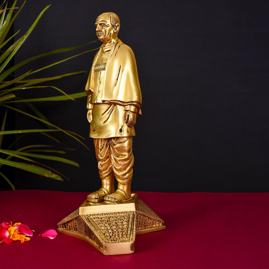 Brass Vallabh Bhai Patel Statue (Statue Of Unity) (13 Inch) Vedansh Craft