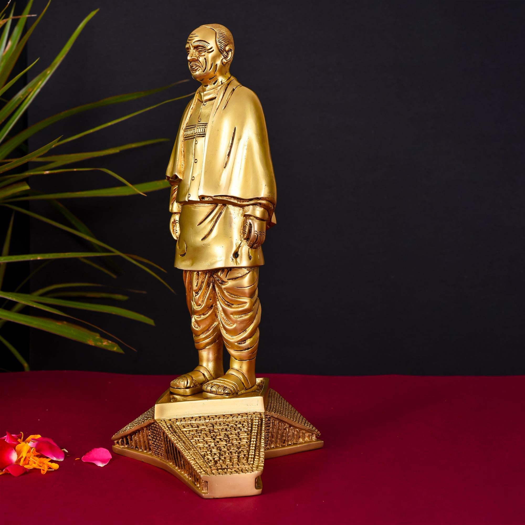 Brass Vallabh Bhai Patel Statue (Statue Of Unity) (13 Inch) Vedansh Craft