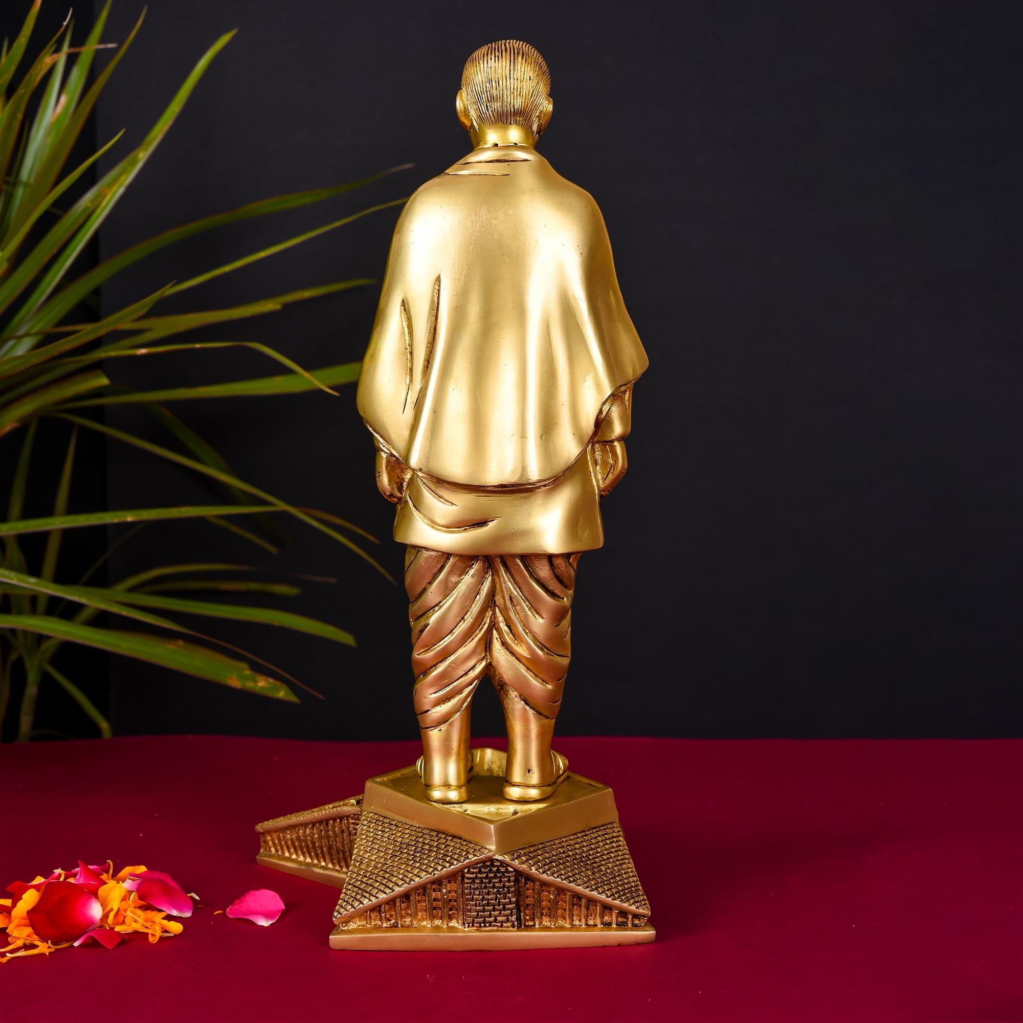 Brass Vallabh Bhai Patel Statue (Statue Of Unity) (13 Inch) Vedansh Craft
