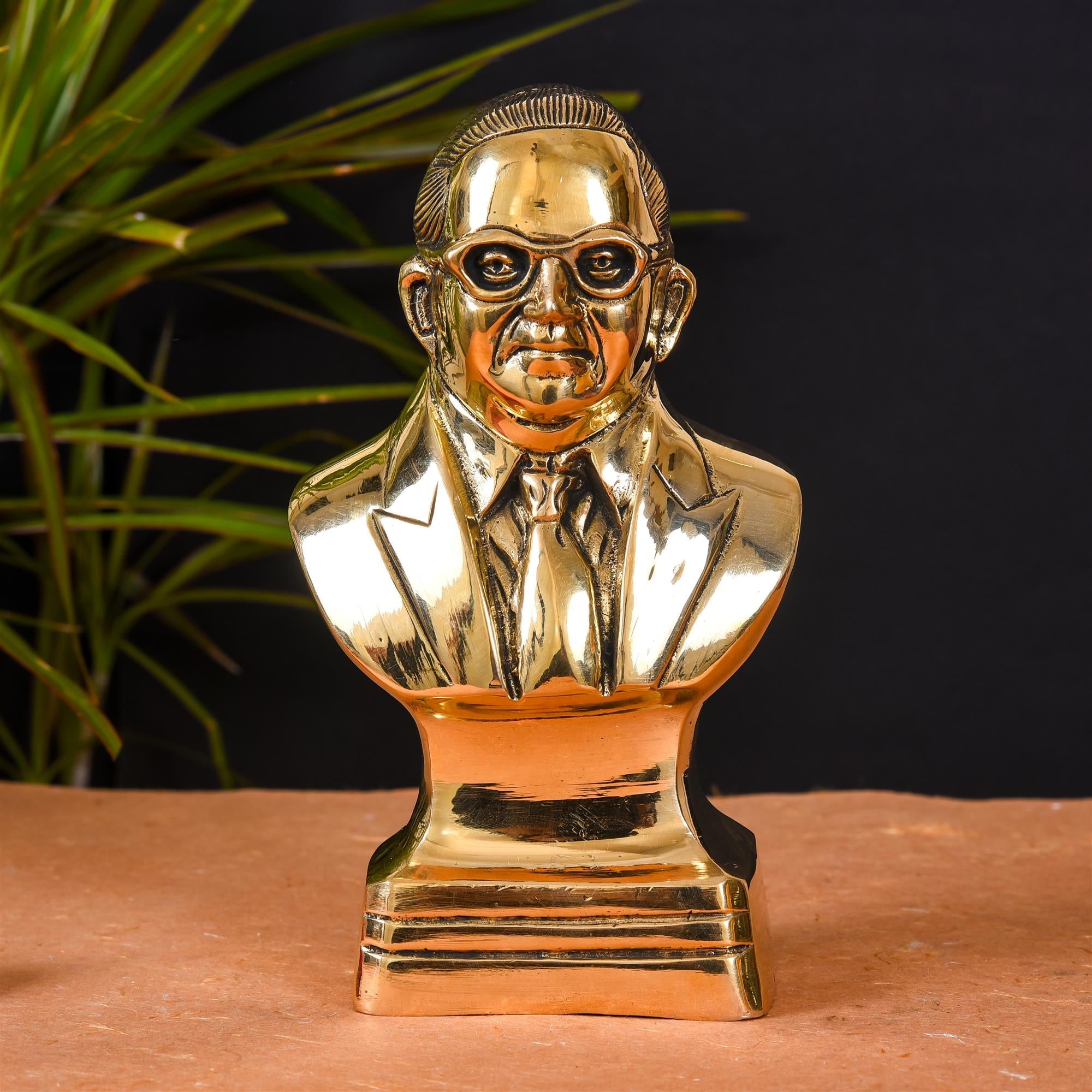 Brass Bhimrao Ambedkar Bust Statue (8 Inch) Vedansh Craft