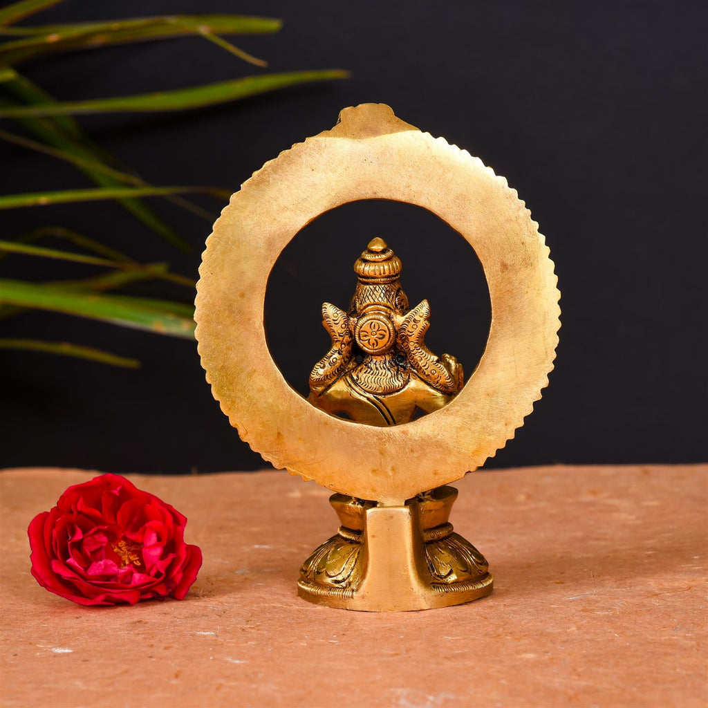 Brass Lord Frame Ayyappa/Ayyappan Superfine Idol (6 Inch) Vedansh Craft