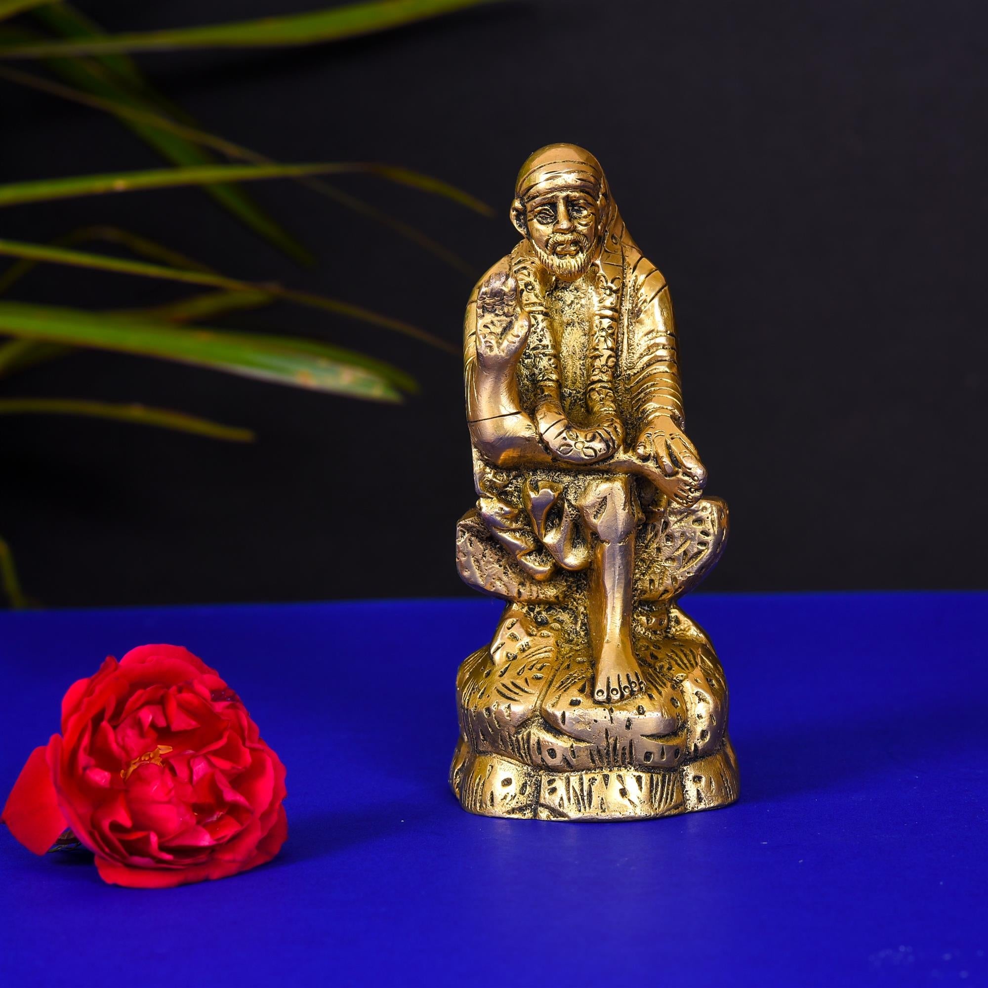 Brass Sai Baba Statue/Idol (5.2 Inch) Vedansh Craft