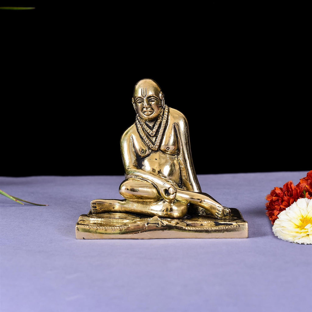 Brass Shree Swami Samarth Idol (4.2 Inch) Vedansh Craft