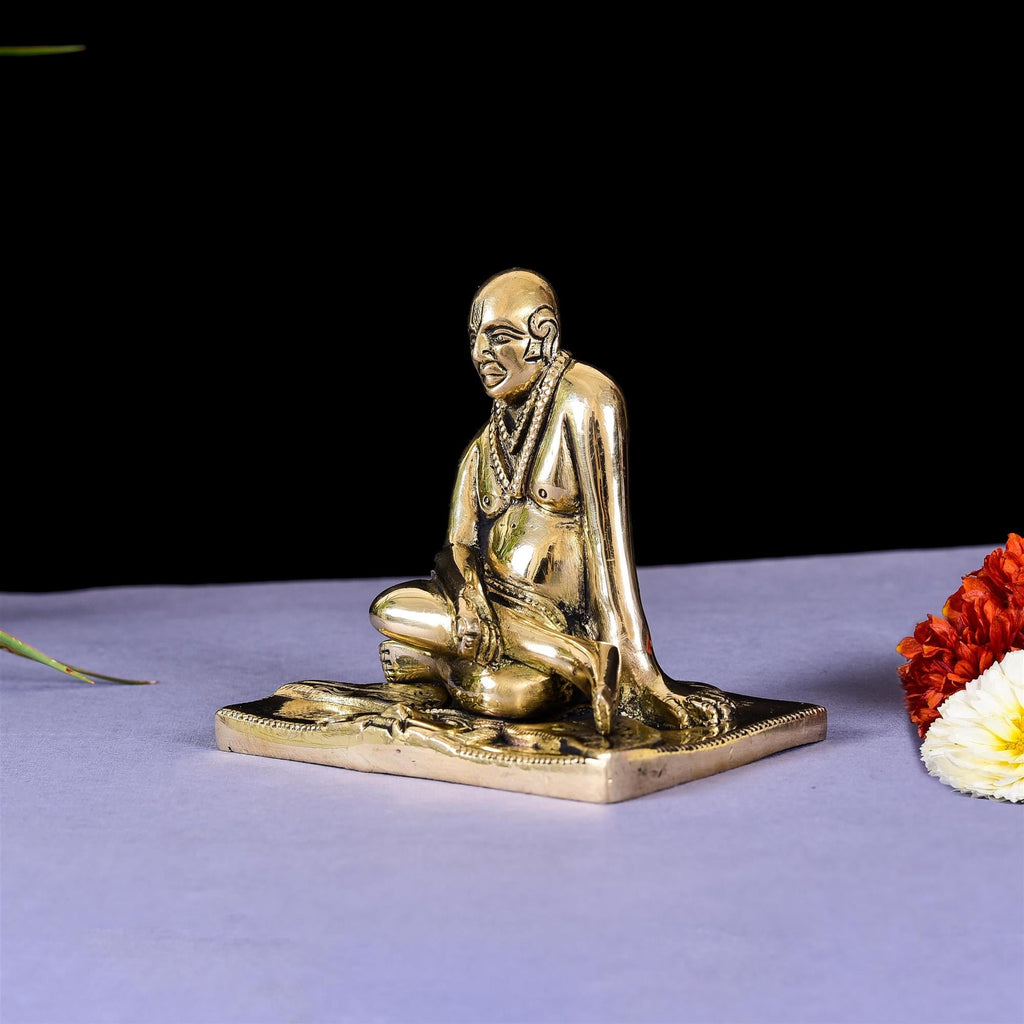 Brass Shree Swami Samarth Idol (4.2 Inch) Vedansh Craft