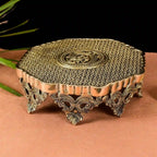 Beautifully Carved Brass Chowki/Stool (3.5 Inch) Vedansh Craft