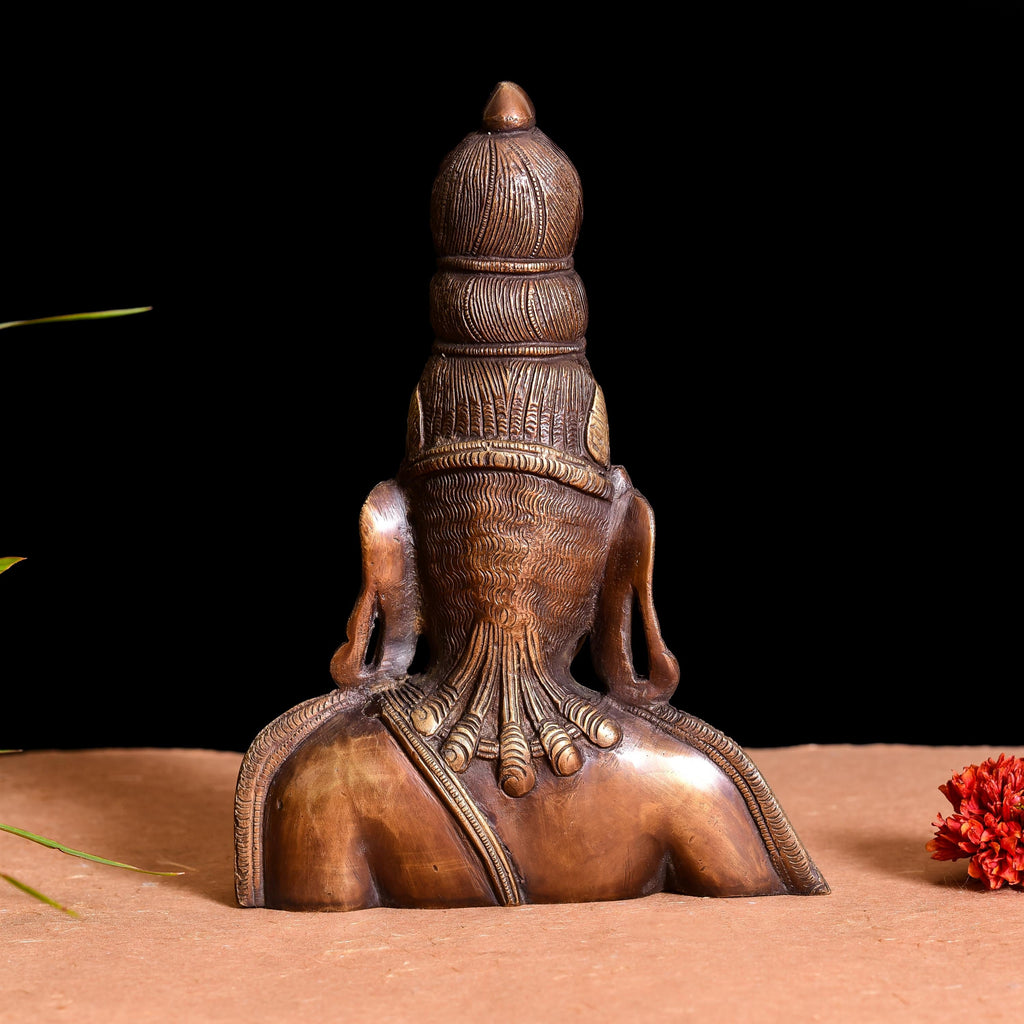 Brass Parvati Bust Statue (10.2 Inch) Vedansh Craft