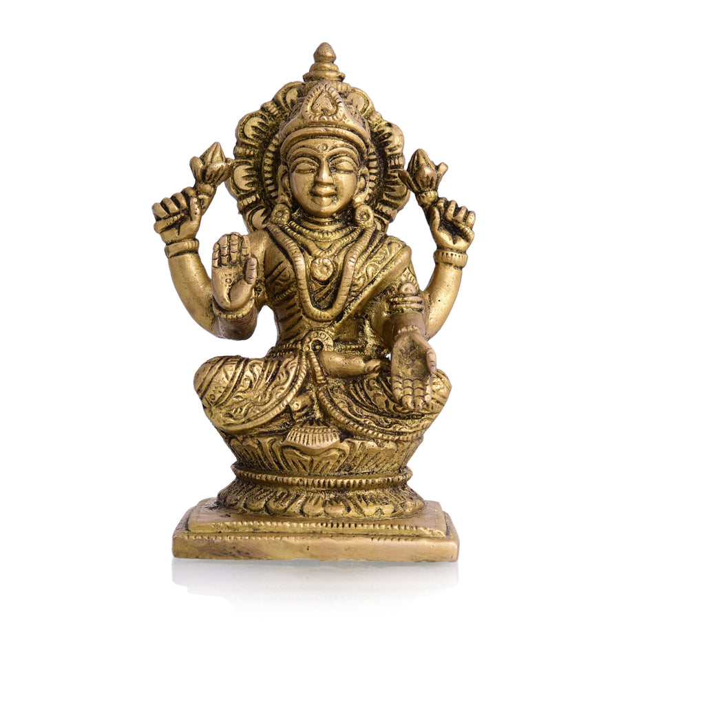 Brass Sitting Ganesha Lakshmi And Saraswati Idols Vedansh Craft