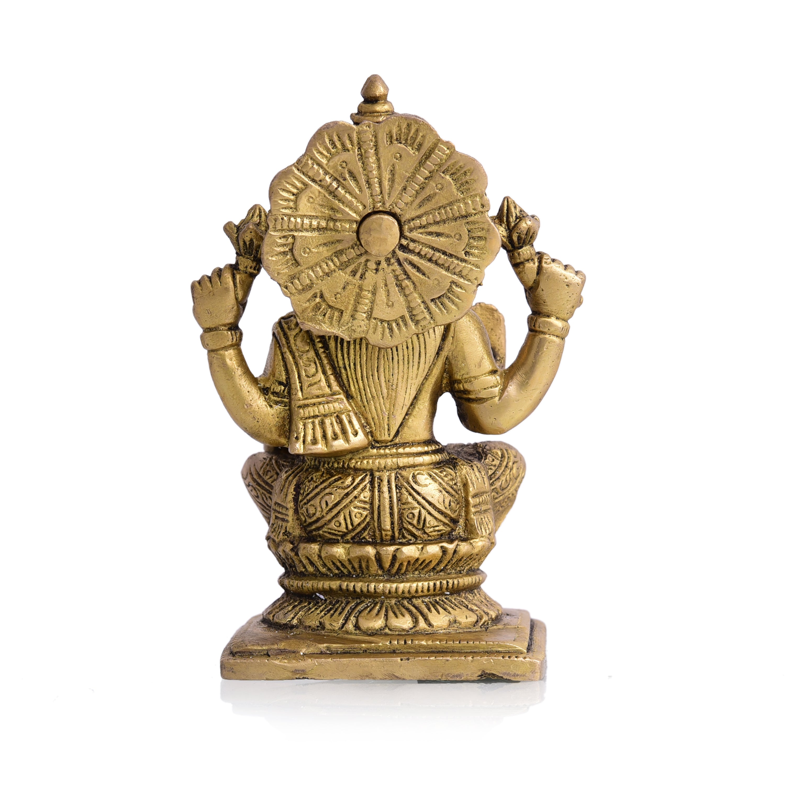 Brass Sitting Goddess Lakshmi Idol (4.5 Inch) Vedansh Craft