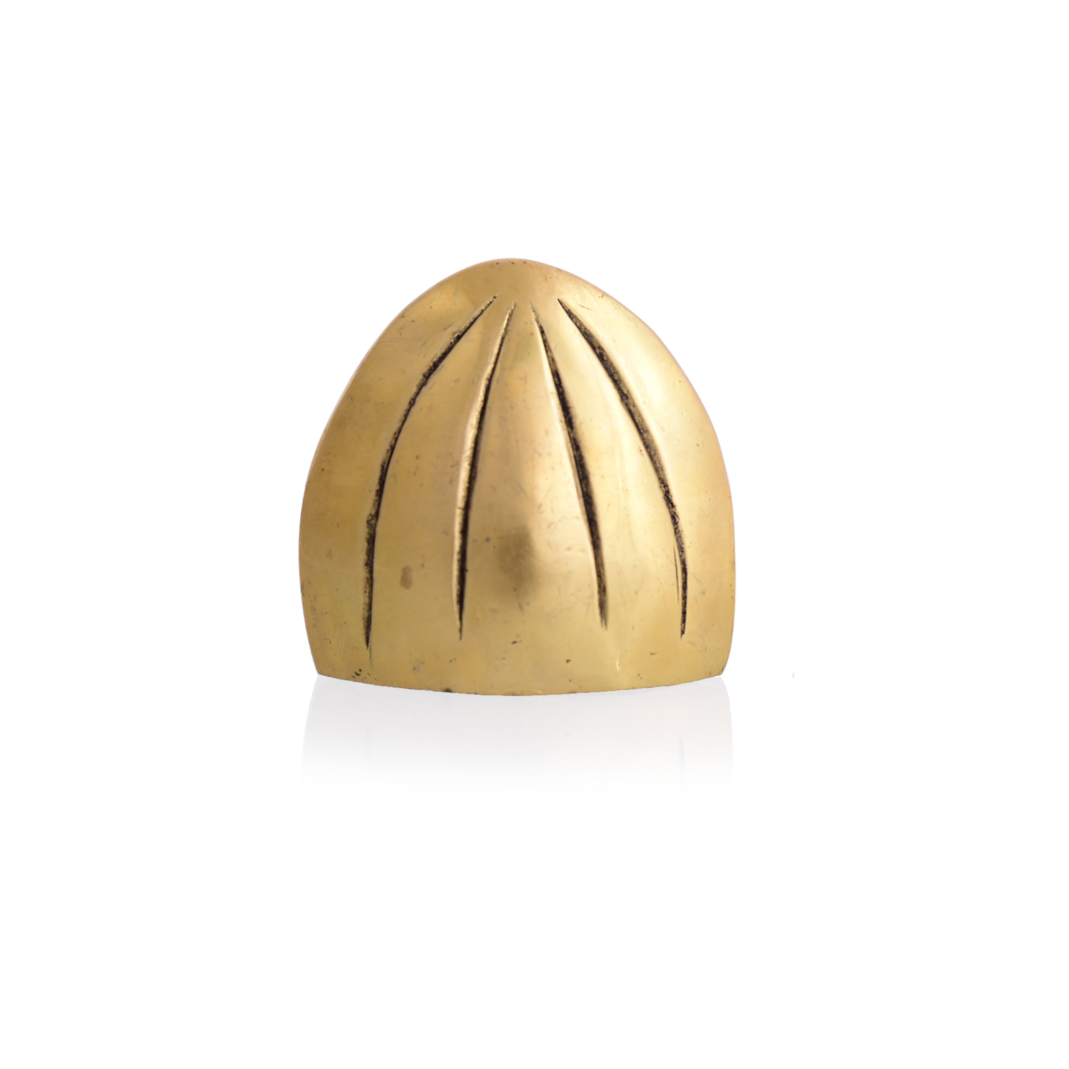 Brass Coconut Shape Sitting Ganesha Idol (2.2 Inch) Vedansh Craft