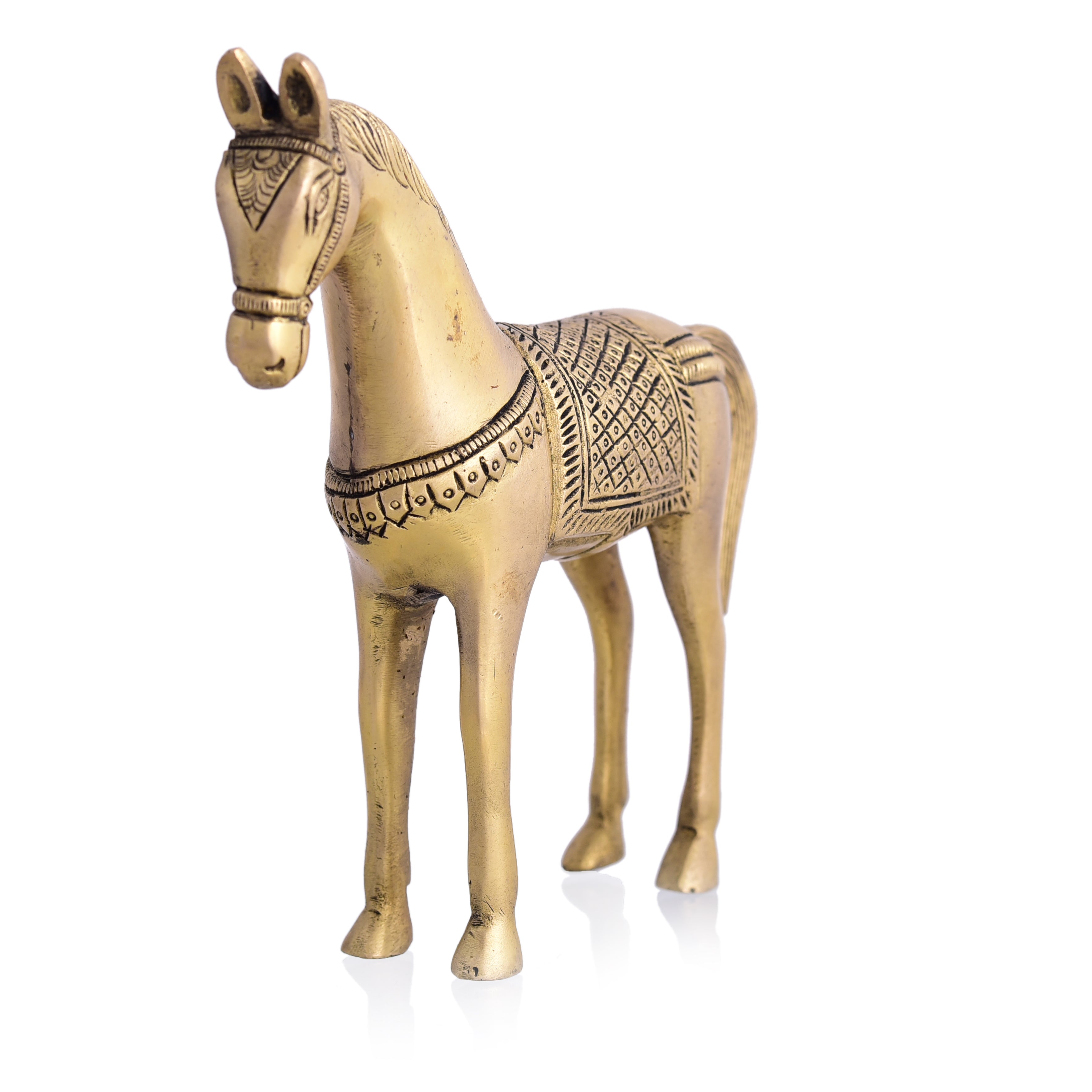 Brass Horse Statue (6.5 Inch) Vedansh Craft