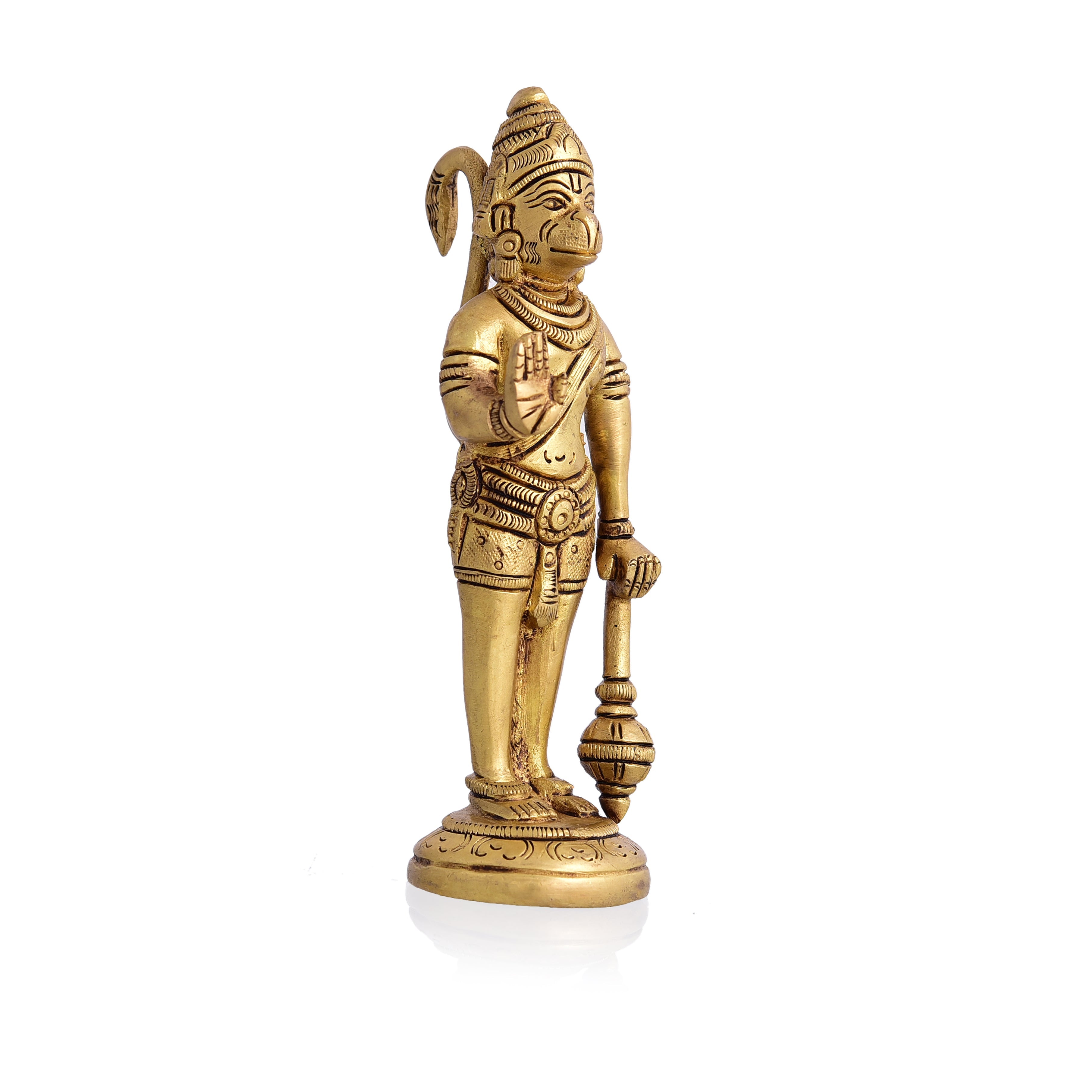 Brass Standing Hanuman Superfine Idol (5.3 Inch) Vedansh Craft
