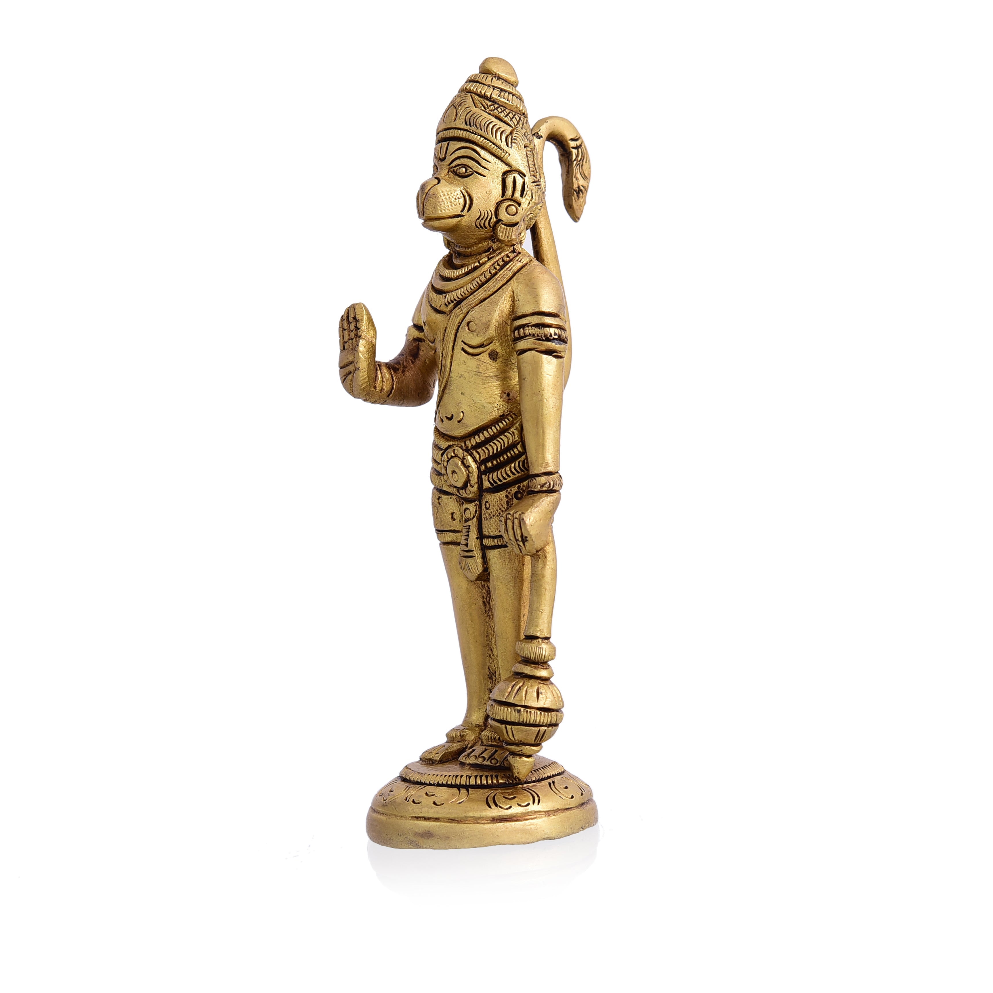 Brass Standing Hanuman Superfine Idol (5.3 Inch) Vedansh Craft