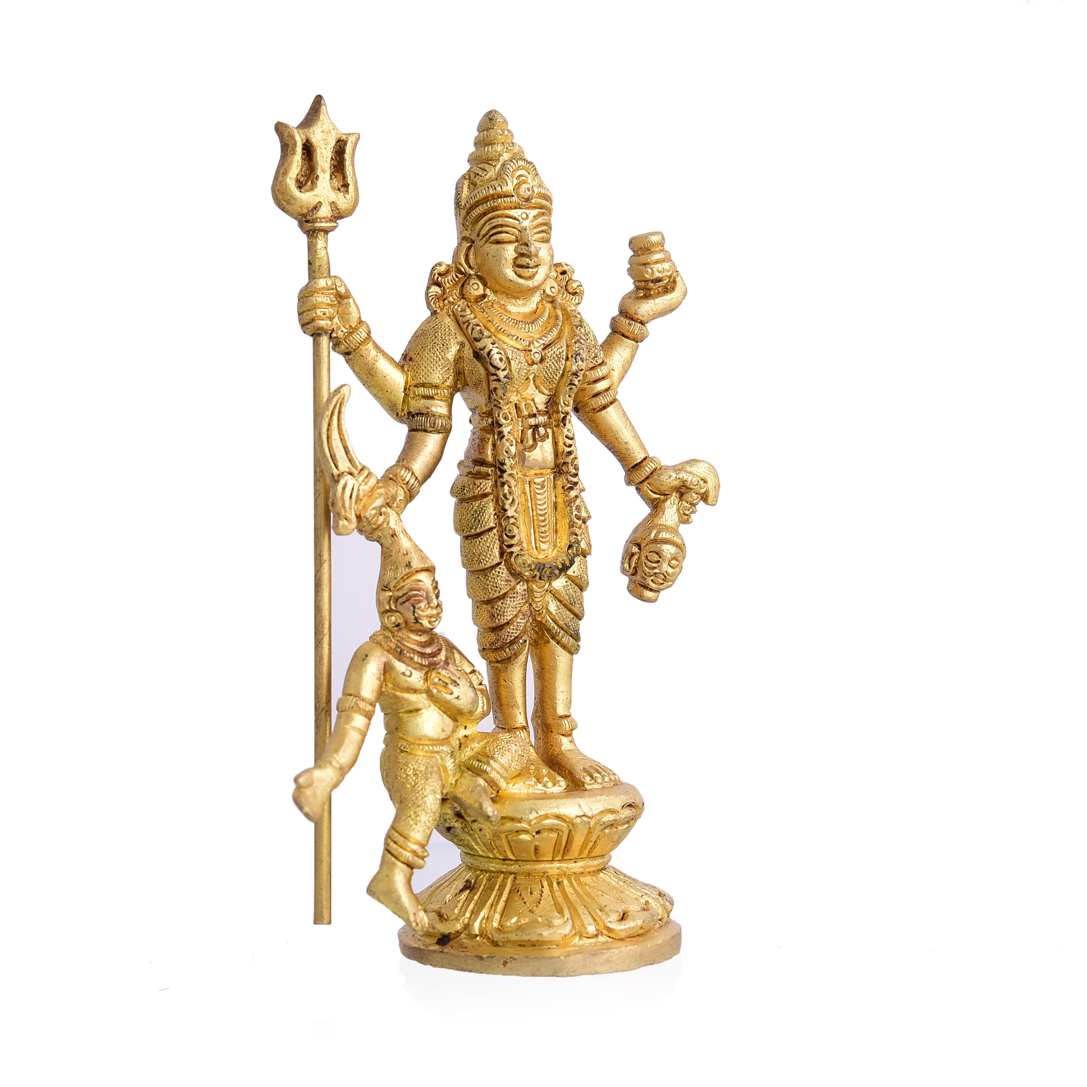 Brass Superfine Standing Mahalasa Narayani Idol (5.3 Inch) Vedansh Craft