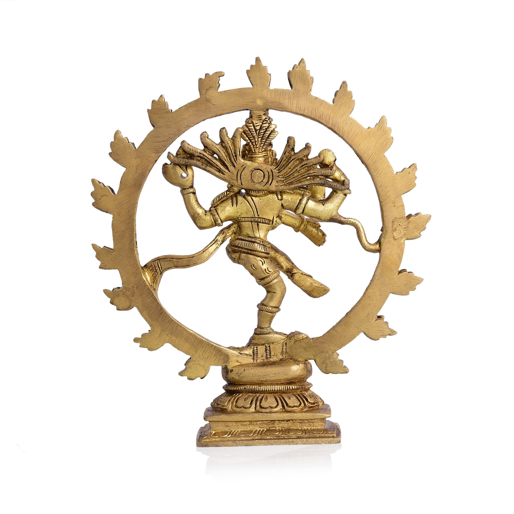 Brass Superfine Nataraja Dancing Shiva Statue (6.5 Inch) Vedansh Craft