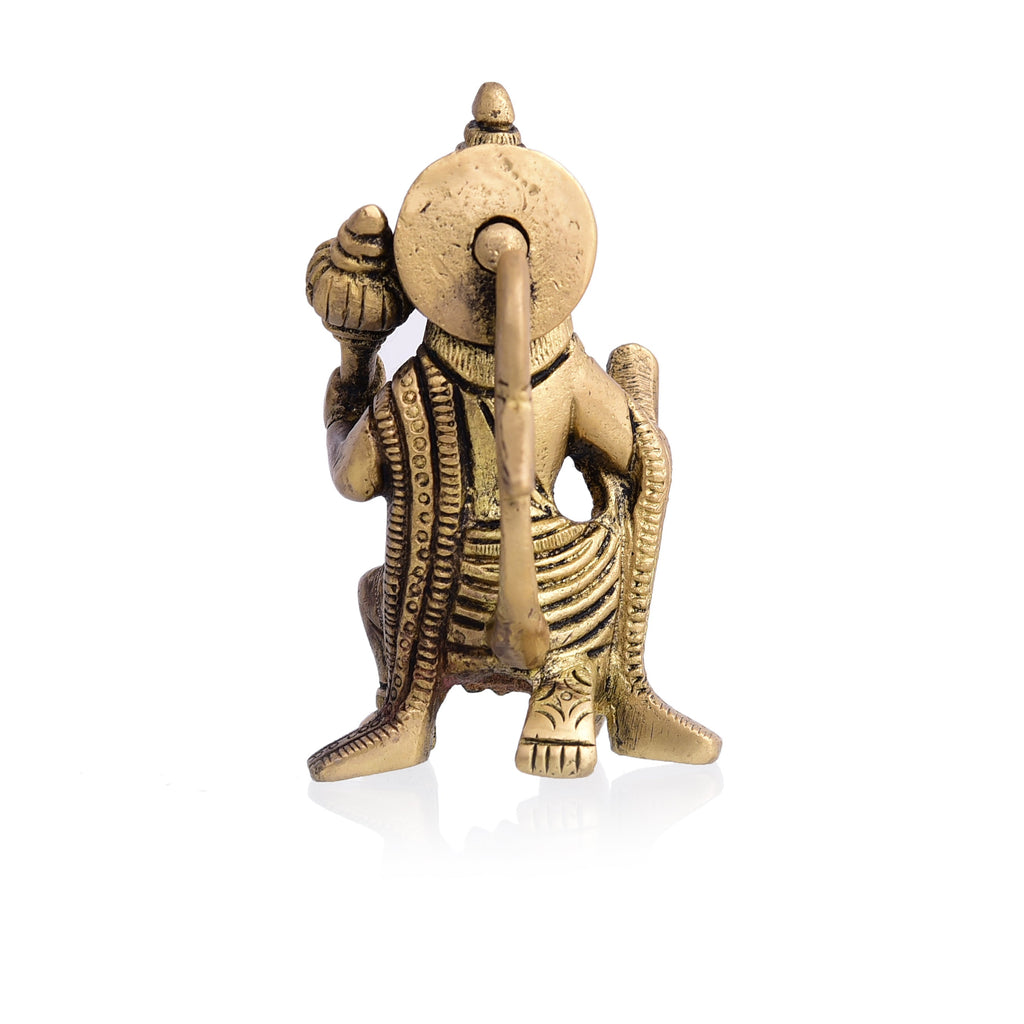 Brass Blessing Sitting Hanuman Idol (3.2 Inch) Vedansh Craft