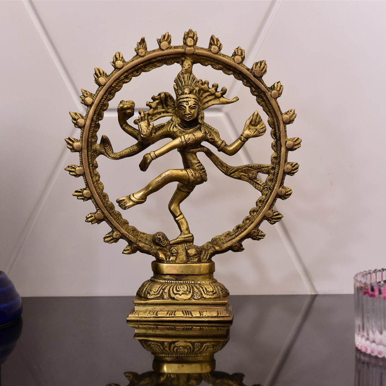 Brass Nataraja Dancing Shiva Idol (9 Inch) Vedansh Craft