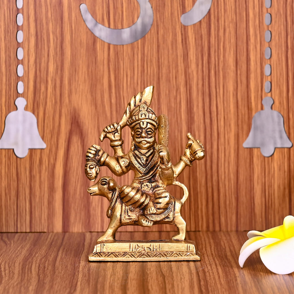 Brass Kal Bhairav Idol (4 Inch) Vedansh Craft