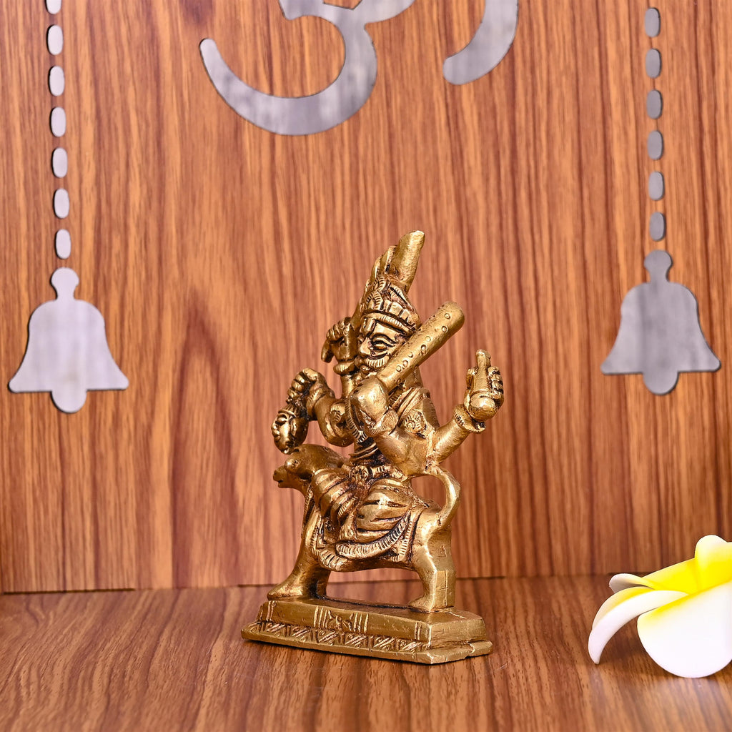 Brass Kal Bhairav Idol (4 Inch) Vedansh Craft