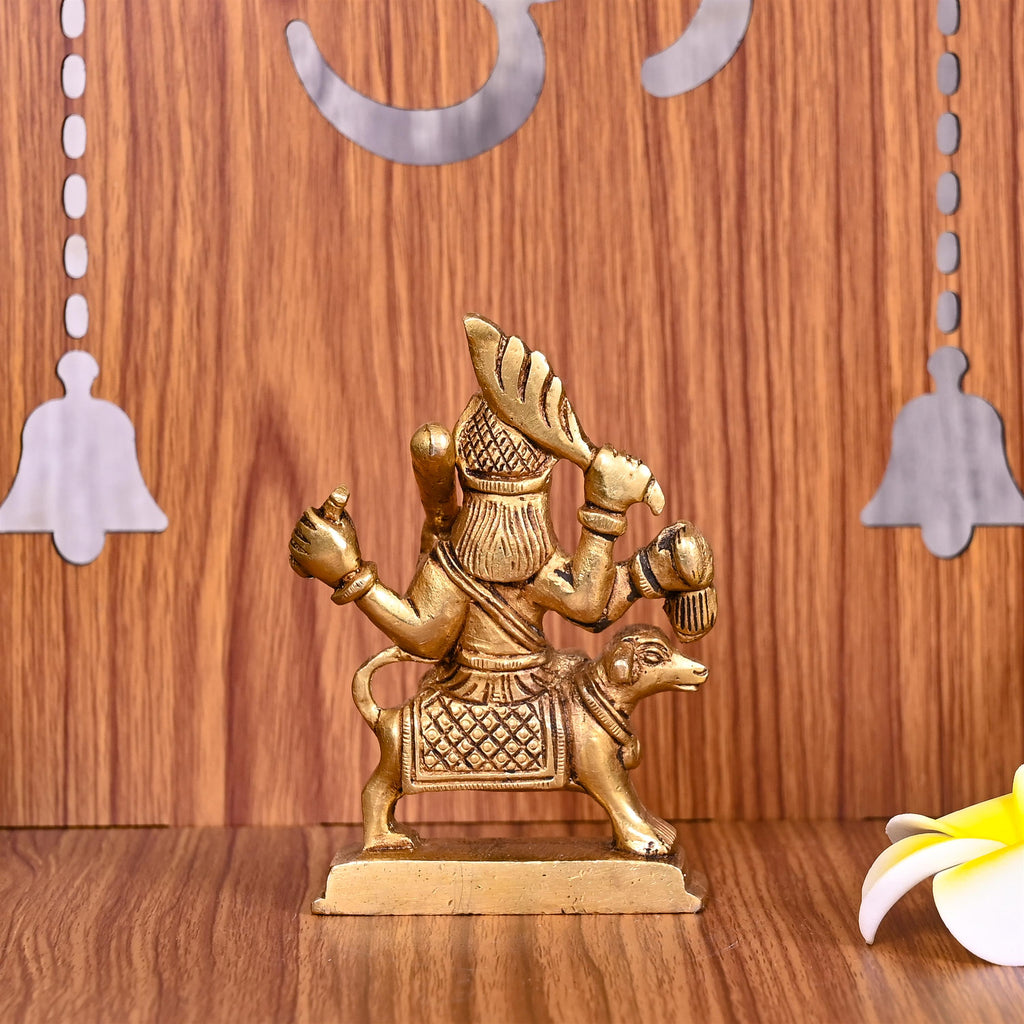 Brass Kal Bhairav Idol (4 Inch) Vedansh Craft