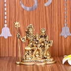 Brass Shiva Family Idol (4 Inch) Vedansh Craft