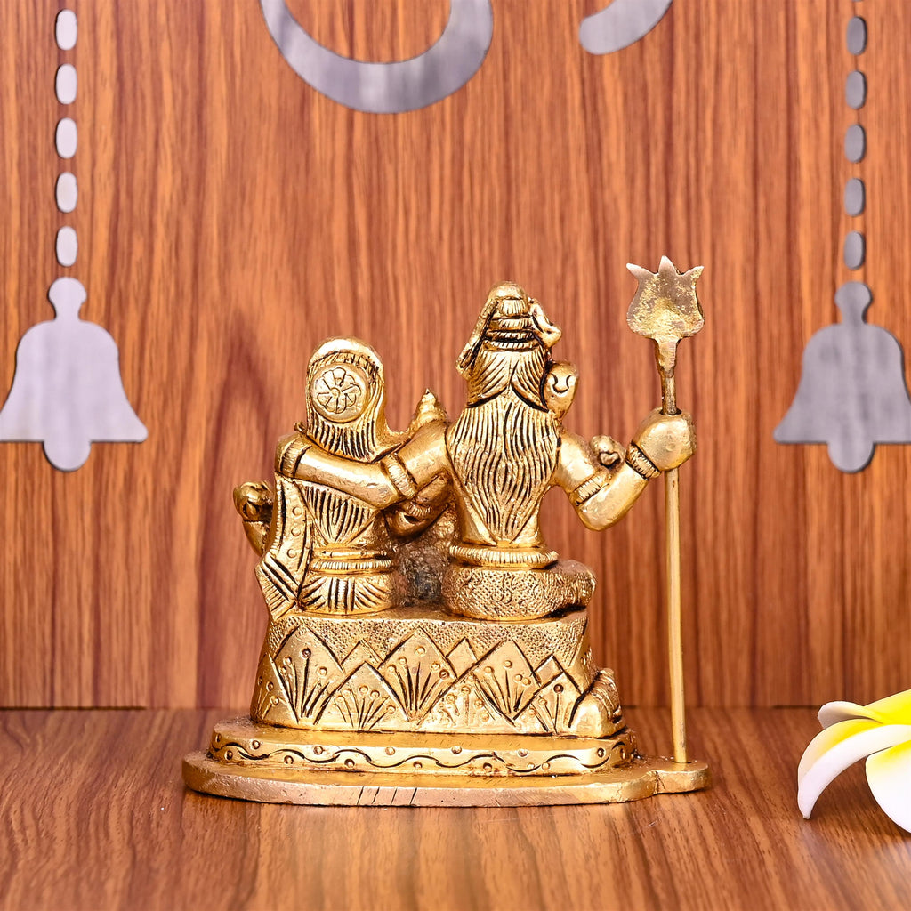 Brass Shiva Family Idol (4 Inch) Vedansh Craft