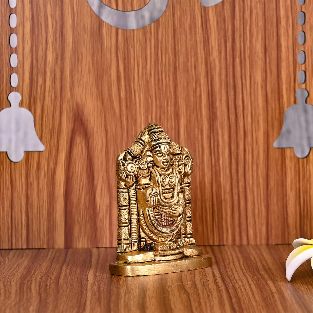 Brass Tirupati Balaji/Venkateshwar Idol (3 Inch) Vedansh Craft