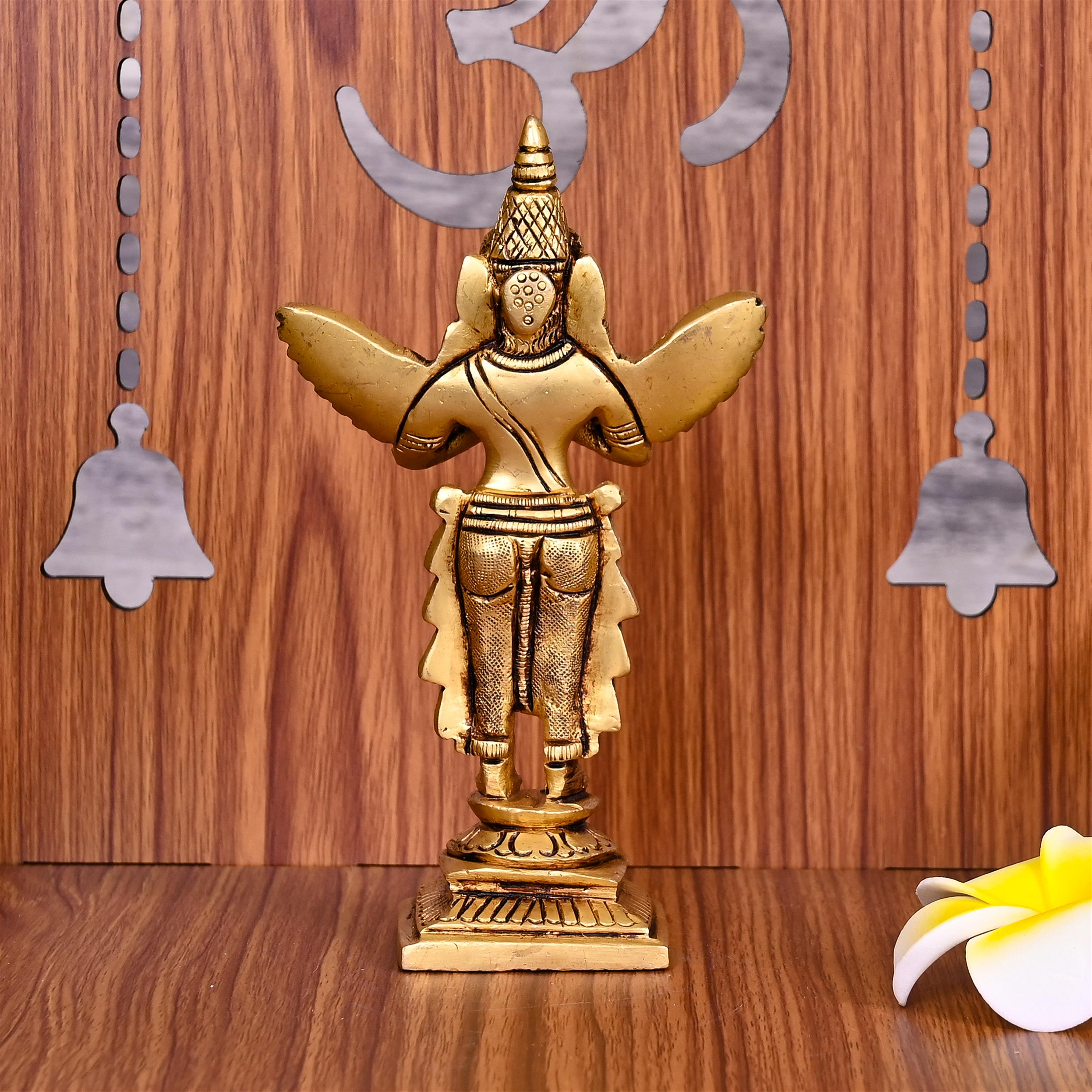 Brass Standing Garuda Idol (5.8 Inch) Vedansh Craft