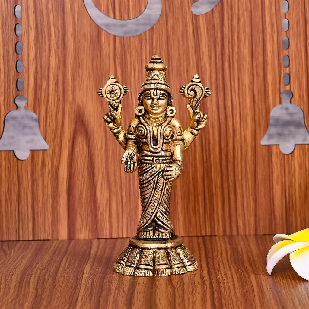 Brass Tirupati Balaji/Venkateshwar Idol (4.5 Inch) Vedansh Craft