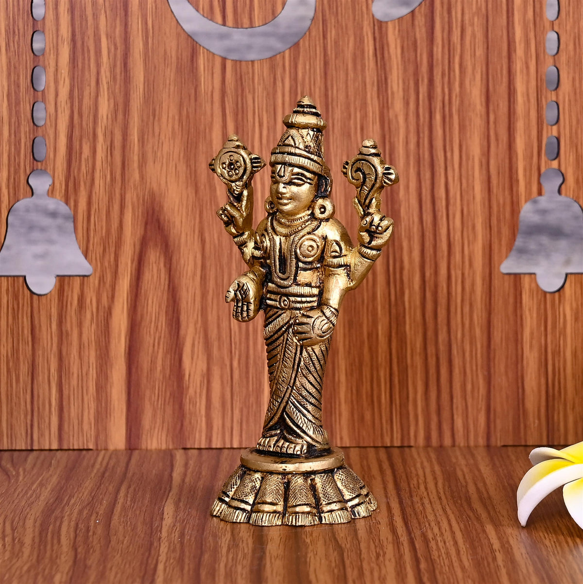 Brass Tirupati Balaji/Venkateshwar Idol (4.5 Inch) Vedansh Craft