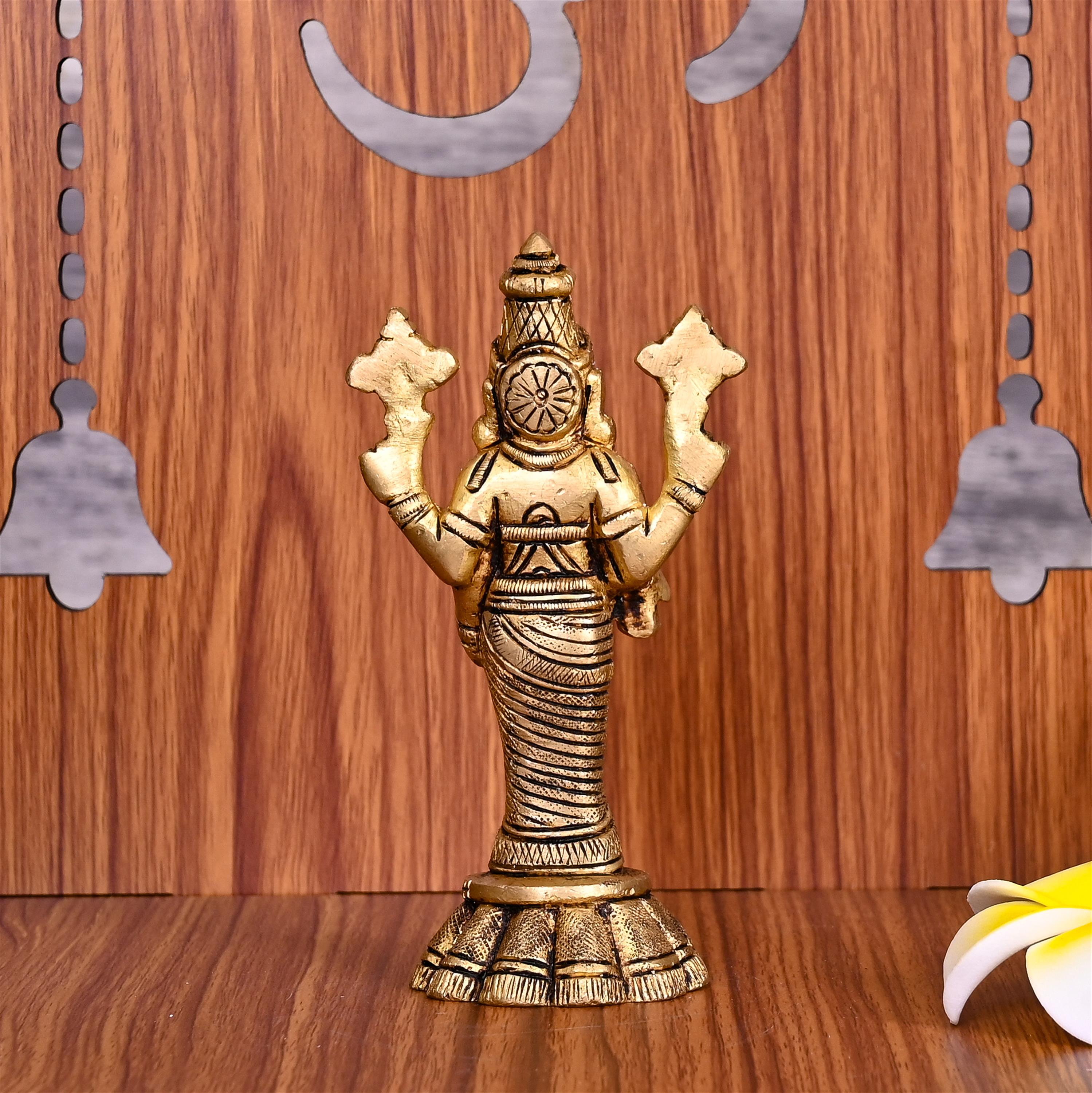 Brass Tirupati Balaji/Venkateshwar Idol (4.5 Inch) Vedansh Craft