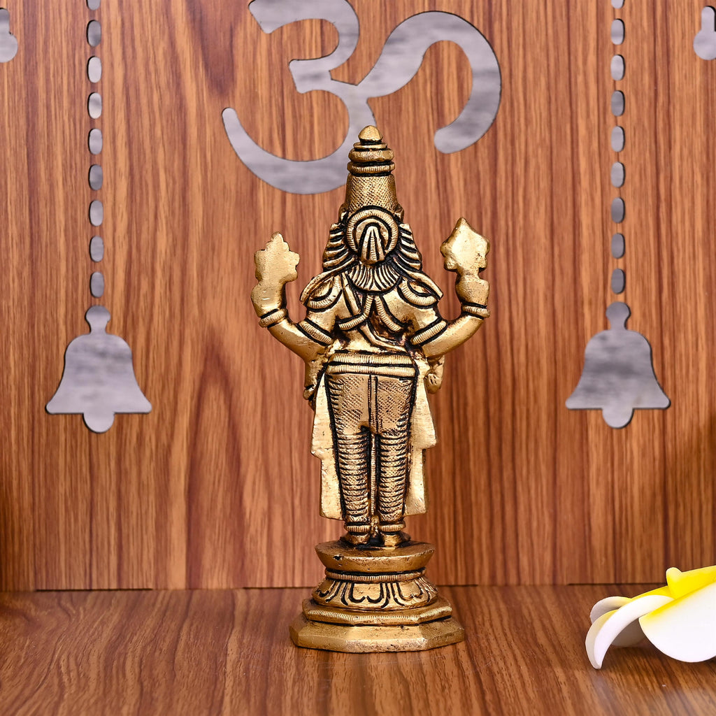 Brass Tirupati Balaji/Venkateshwar Idol (6 Inch) Vedansh Craft