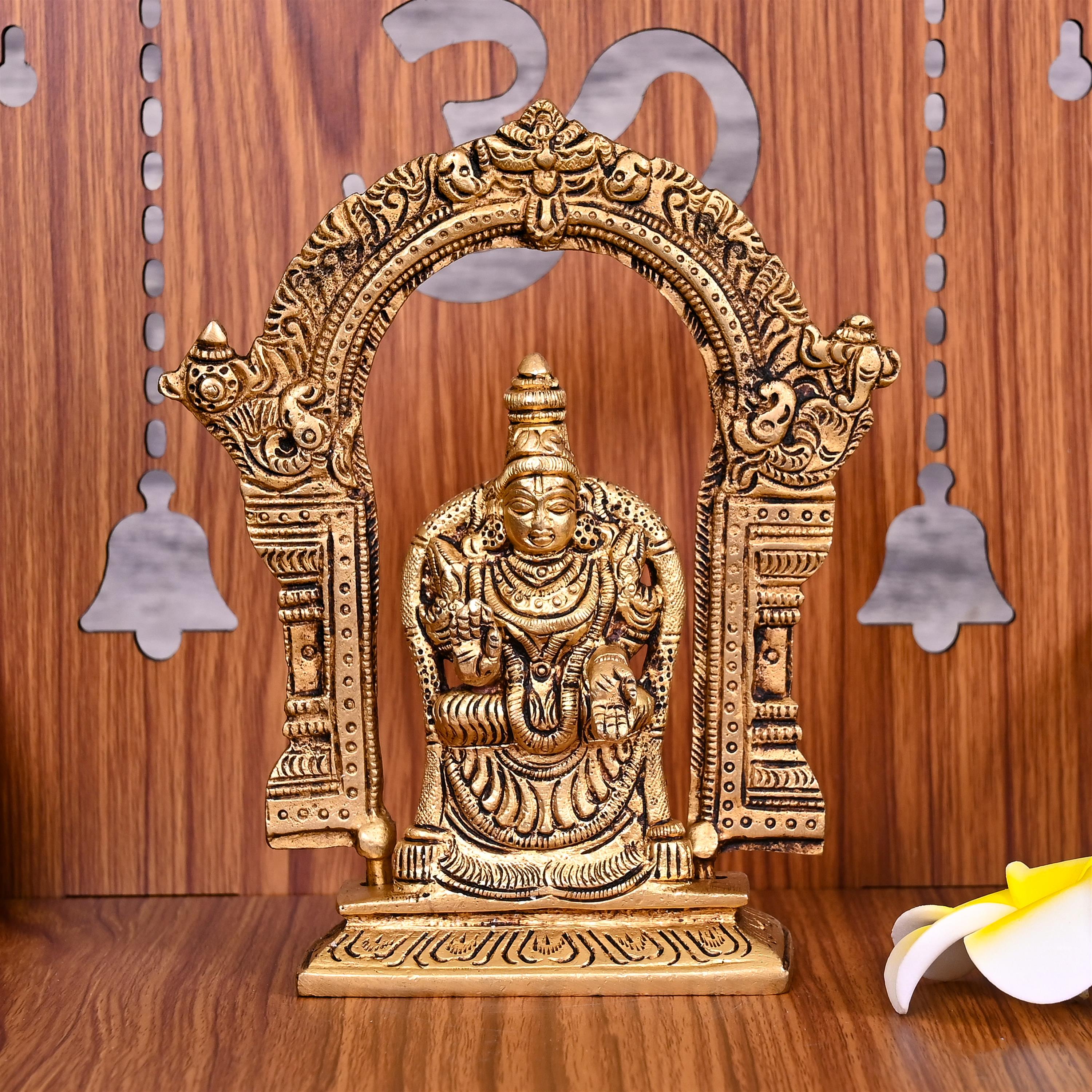 Brass Goddess Padmavati Frame Idol (6.5 Inch) Vedansh Craft