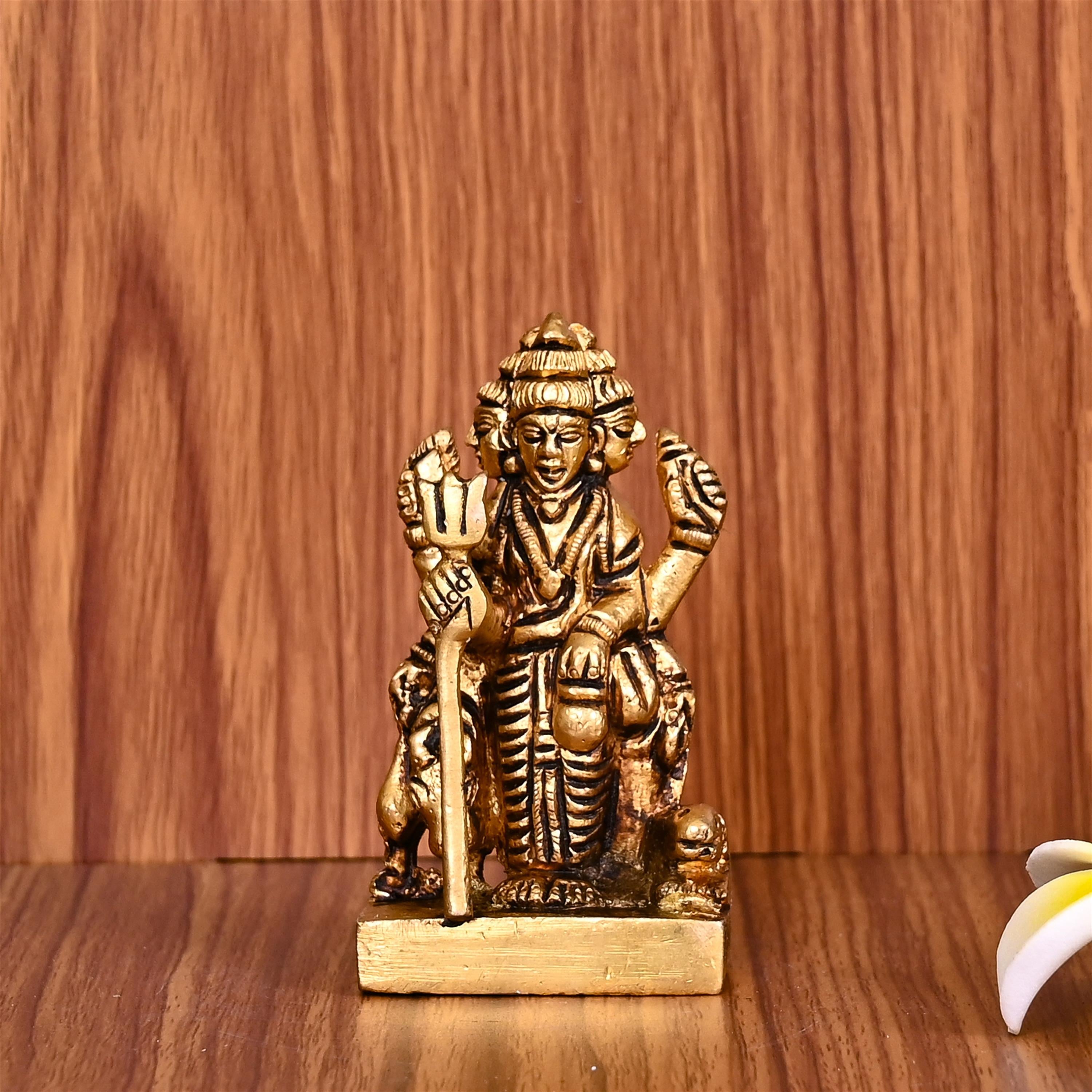 Brass Lord Dattatreya Idol (3 Inch) Vedansh Craft
