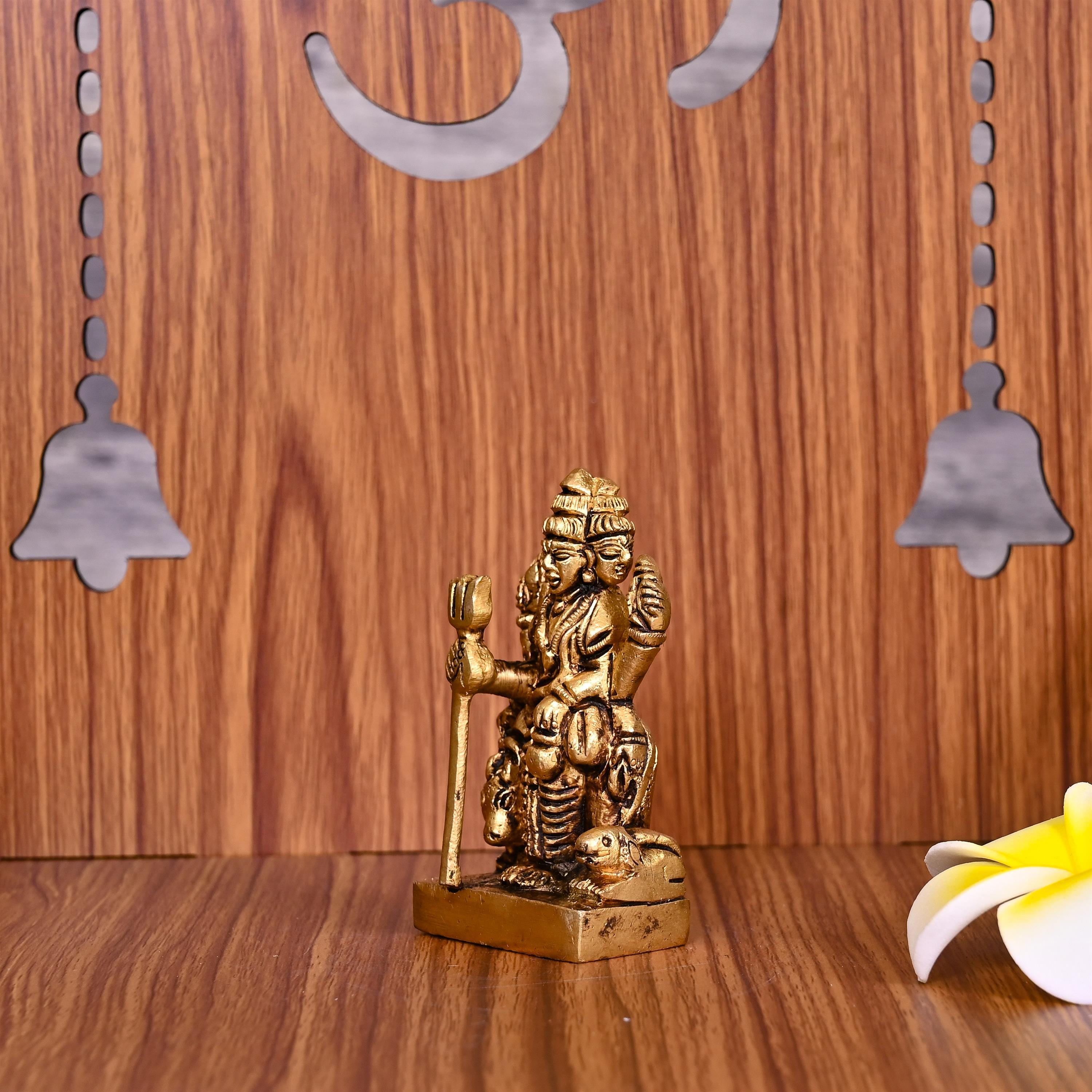 Brass Lord Dattatreya Idol (3 Inch) Vedansh Craft