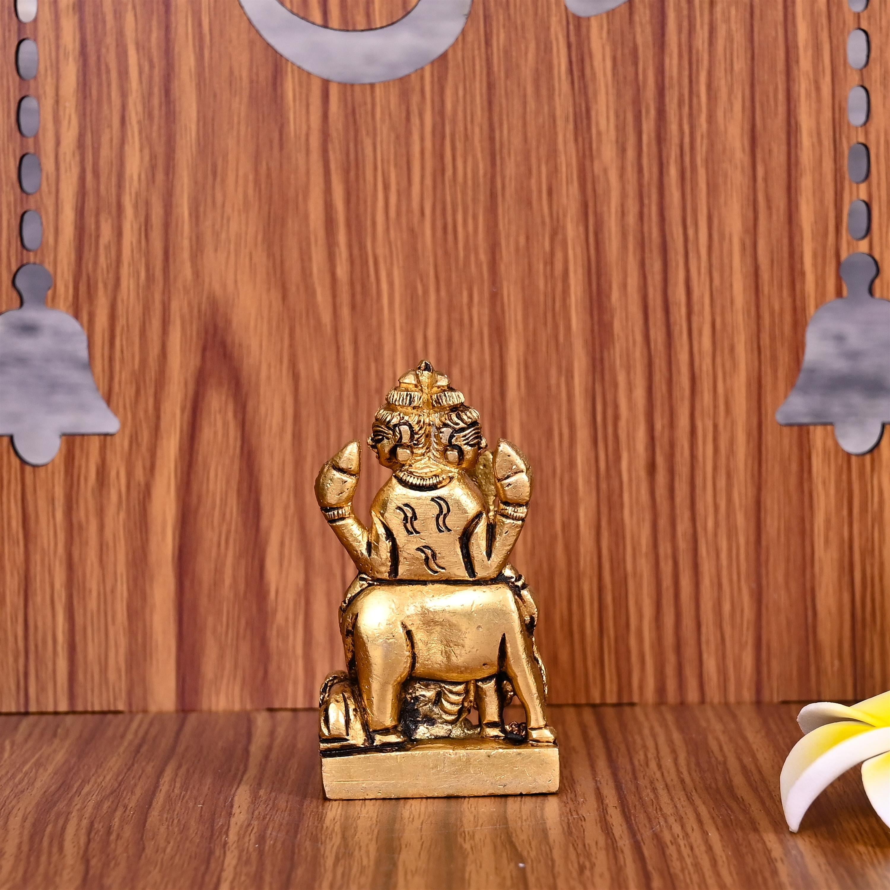 Brass Lord Dattatreya Idol (3 Inch) Vedansh Craft
