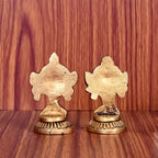 Brass Shankh Chakra Decor Set (2 Inch) Vedansh Craft